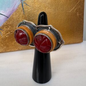 Anillo doble cocktail Plata oxidada